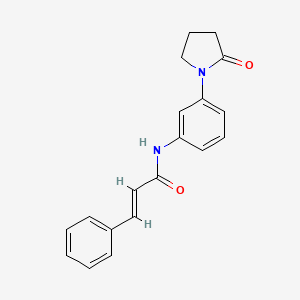 (E)-N-[3-(2-oxopyrrolidin-1-yl)phenyl]-3-phenylprop-2-enamide