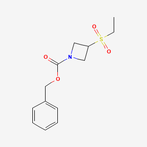 molecular formula C13H17NO4S B1413442 苯甲酸 3-(乙磺酰基)氮杂环丁烷-1-酯 CAS No. 1864060-39-8