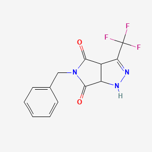 molecular formula C13H10F3N3O2 B1413443 5-benzyl-3-(trifluoromethyl)-1H,3aH,6aH-pyrrolo[3,4-c]pyrazole-4,6-dione CAS No. 1428147-22-1