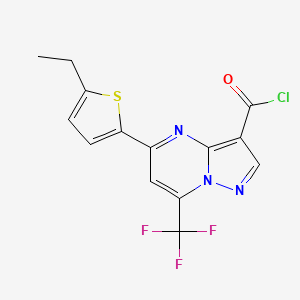 5-(5-Ethylthiophen-2-yl)-7-(trifluoromethyl)pyrazolo[1,5-a]pyrimidine-3-carbonyl chloride