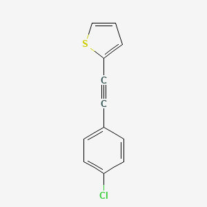 molecular formula C12H7ClS B14134460 Thiophene, 2-[(4-chlorophenyl)ethynyl]- CAS No. 140918-60-1