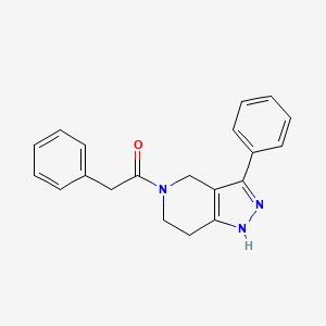 2-Phenyl-1-(3-phenyl-1,4,6,7-tetrahydropyrazolo[4,3-c]pyridin-5-yl)ethanone