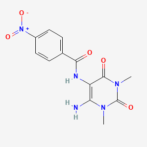 N-(6-Amino-1,3-dimethyl-2,4-dioxo-1,2,3,4-tetrahydropyrimidin-5-yl)-4-nitrobenzamide