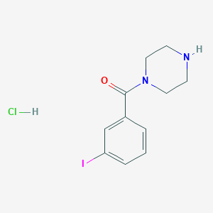 molecular formula C11H14ClIN2O B1413453 (3-Iodophenyl)-piperazin-1-yl-methanone hydrochloride CAS No. 1606477-46-6