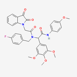 2-(2,3-dioxo-2,3-dihydro-1H-indol-1-yl)-N-(4-fluorobenzyl)-N-{2-[(4-methoxyphenyl)amino]-2-oxo-1-(3,4,5-trimethoxyphenyl)ethyl}acetamide