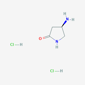 molecular formula C4H10Cl2N2O B1413454 (4R)-4-Aminopyrrolidin-2-one dihydrochloride CAS No. 1909288-00-1