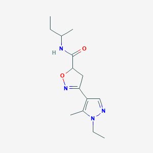 N-(butan-2-yl)-3-(1-ethyl-5-methyl-1H-pyrazol-4-yl)-4,5-dihydro-1,2-oxazole-5-carboxamide