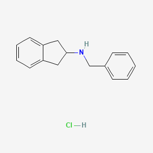 molecular formula C16H18ClN B14134553 N-Benzyl-2,3-dihydro-1H-inden-2-amine--hydrogen chloride (1/1) CAS No. 93007-63-7