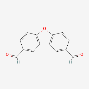 molecular formula C14H8O3 B14134558 2,8-Dibenzofurandicarboxaldehyde 