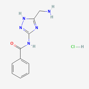 N-[5-(Aminomethyl)-4H-1,2,4-triazol-3-yl]benzamide hydrochloride
