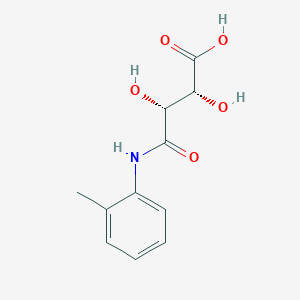 molecular formula C11H13NO5 B14134578 Butanoic acid, 2,3-dihydroxy-4-[(2-methylphenyl)amino]-4-oxo-, [R-(R*,R*)]- CAS No. 17447-34-6