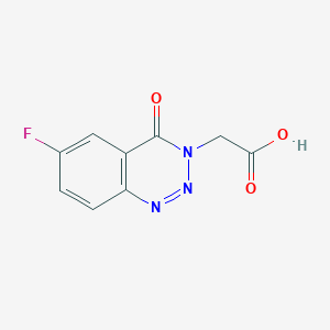 molecular formula C9H6FN3O3 B1413460 2-(6-氟-4-氧代苯并[d][1,2,3]三嗪-3(4H)-基)乙酸 CAS No. 1929520-58-0