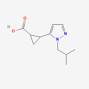 2-[1-(2-methylpropyl)-1H-pyrazol-5-yl]cyclopropane-1-carboxylic acid