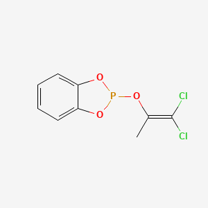 molecular formula C9H7Cl2O3P B14134610 2-[(1,1-Dichloroprop-1-en-2-yl)oxy]-2H-1,3,2-benzodioxaphosphole CAS No. 88860-31-5