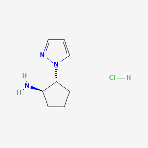 molecular formula C8H14ClN3 B1413463 (1R,2R)-2-(1H-pyrazol-1-yl)cyclopentan-1-amine hydrochloride CAS No. 1821743-28-5