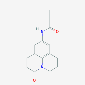 N-(3-oxo-1,2,3,5,6,7-hexahydropyrido[3,2,1-ij]quinolin-9-yl)pivalamide