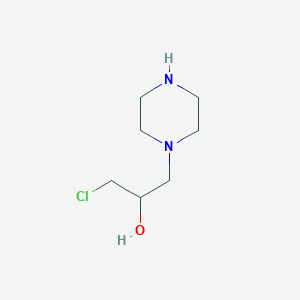 molecular formula C7H15ClN2O B14134648 1-Chloro-3-piperazin-1-ylpropan-2-ol CAS No. 39262-25-4