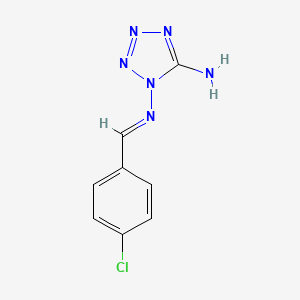 N~1~-[(E)-(4-chlorophenyl)methylidene]-1H-tetrazole-1,5-diamine