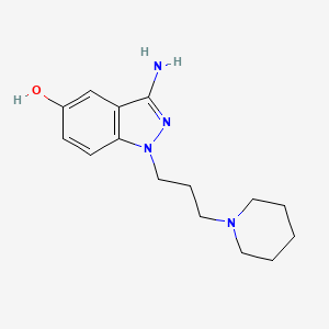 3-Amino-1-[3-(piperidin-1-yl)propyl]-1H-indazol-5-ol