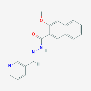 3-methoxy-N'-[(E)-pyridin-3-ylmethylidene]naphthalene-2-carbohydrazide