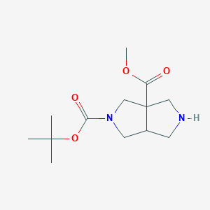 molecular formula C13H22N2O4 B1413472 2-(叔丁基) 3a-甲基四氢吡咯并[3,4-c]吡咯-2,3a(1H,3H)-二羧酸酯 CAS No. 1823265-38-8