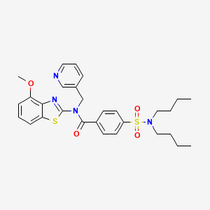 4-(N,N-dibutylsulfamoyl)-N-(4-methoxybenzo[d]thiazol-2-yl)-N-(pyridin-3-ylmethyl)benzamide