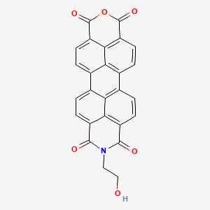 molecular formula C26H13NO6 B14134740 18-(2-Hydroxyethyl)-7-oxa-18-azaheptacyclo[14.6.2.22,5.03,12.04,9.013,23.020,24]hexacosa-1(23),2,4,9,11,13,15,20(24),21,25-decaene-6,8,17,19-tetrone CAS No. 80689-49-2