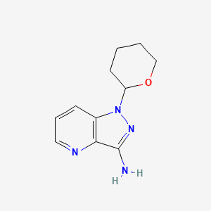 molecular formula C11H14N4O B1413475 1-(四氢-2H-吡喃-2-基)-1H-吡唑并[4,3-b]吡啶-3-胺 CAS No. 1416714-53-8