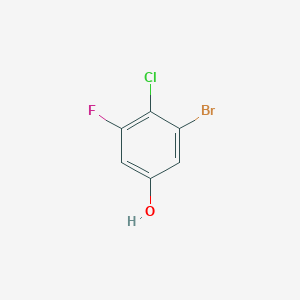 molecular formula C6H3BrClFO B1413478 3-Bromo-4-chloro-5-fluorophenol CAS No. 1805015-17-1