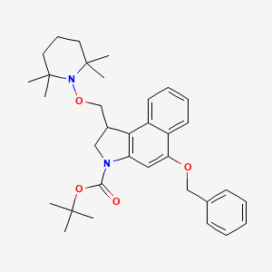 1,1-Dimethylethyl 1,2-dihydro-5-(phenylmethoxy)-1-[[(2,2,6,6-tetramethyl-1-piperidinyl)oxy]methyl]-3H-benz[e]indole-3-carboxylate