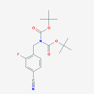 N,N-DI-T-Boc-4-(aminomethyl)-3-fluorobenzonitrile