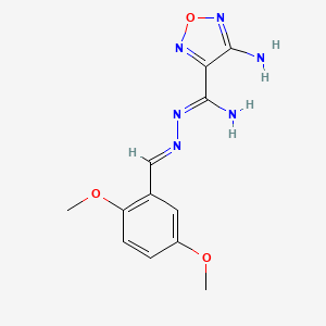 4-amino-N'-[(E)-(2,5-dimethoxyphenyl)methylidene]-1,2,5-oxadiazole-3-carbohydrazonamide