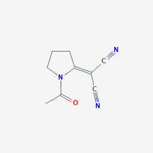 molecular formula C9H9N3O B1413483 2-(1-Acetylpyrrolidin-2-ylidene)propanedinitrile CAS No. 1807636-23-2