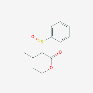 3-(Benzenesulfinyl)-4-methyloxan-2-one