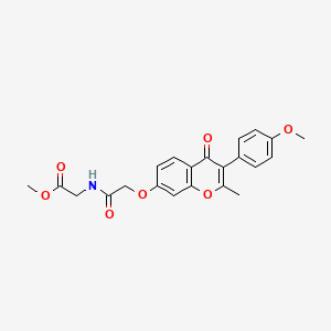 molecular formula C22H21NO7 B14134856 methyl N-({[3-(4-methoxyphenyl)-2-methyl-4-oxo-4H-chromen-7-yl]oxy}acetyl)glycinate CAS No. 929839-23-6