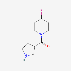molecular formula C10H17FN2O B1413486 4-氟-1-(吡咯啉-3-羰基)哌啶 CAS No. 2028026-37-9