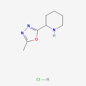 2-(5-Methyl-1,3,4-oxadiazol-2-yl)piperidine hydrochloride