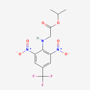 molecular formula C12H12F3N3O6 B1413490 2-([2,6-二硝基-4-(三氟甲基)苯基]氨基)丙酸丙-2-酯 CAS No. 1949836-93-4