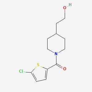 molecular formula C12H16ClNO2S B1413494 (5-クロロチオフェン-2-イル)(4-(2-ヒドロキシエチル)ピペリジン-1-イル)メタノン CAS No. 2098065-53-1