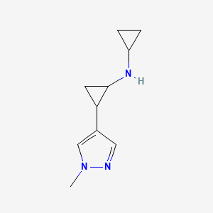 N-cyclopropyl-2-(1-methylpyrazol-4-yl)cyclopropan-1-amine