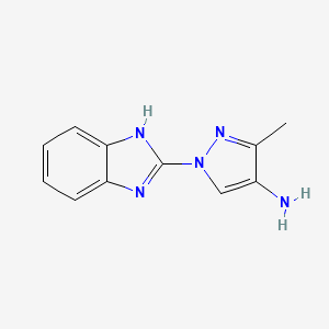 1-(1H-1,3-benzodiazol-2-yl)-3-methylpyrazol-4-amine