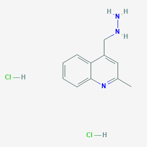 molecular formula C11H15Cl2N3 B1413507 4-(Hydrazinylmethyl)-2-methylquinoline dihydrochloride CAS No. 1439908-02-7