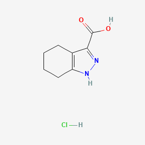 molecular formula C8H11ClN2O2 B1413508 4,5,6,7-tetrahydro-1H-indazole-3-carboxylic acid hydrochloride CAS No. 1949836-61-6