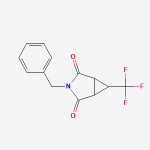 molecular formula C13H10F3NO2 B1413510 3-苄基-6-(三氟甲基)-3-氮杂双环[3.1.0]己烷-2,4-二酮 CAS No. 1934446-13-5