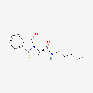 (3R)-5-oxo-N-pentyl-2,3,5,9b-tetrahydro[1,3]thiazolo[2,3-a]isoindole-3-carboxamide