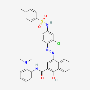 4-[(E)-(2-chloro-4-{[(4-methylphenyl)sulfonyl]amino}phenyl)diazenyl]-N-[2-(dimethylamino)phenyl]-1-hydroxynaphthalene-2-carboxamide