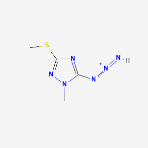 Imino-[(2-methyl-5-methylsulfanyl-1,2,4-triazol-3-yl)imino]azanium