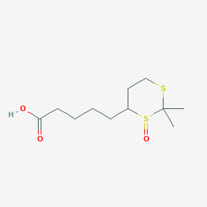 5-(2,2-Dimethyl-3-oxo-1lambda~4~,3-dithian-4-yl)pentanoic acid