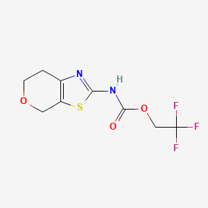 molecular formula C9H9F3N2O3S B1413517 2,2,2-trifluoroethyl N-{4H,6H,7H-pyrano[4,3-d][1,3]thiazol-2-yl}carbamate CAS No. 1924283-65-7