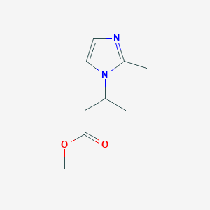 molecular formula C9H14N2O2 B14135177 Methyl 3-(2-methyl-1H-imidazol-1-yl)butanoate 